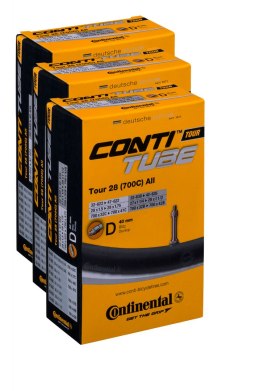 Trójpak dętek rowerowych treking Continental Tour 28 1.25-2.5 dunlop S40mm